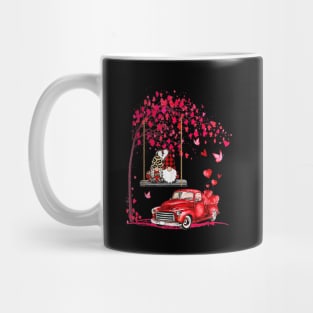 Gnomes Red Truck Tree Valentine's Day Gift Shirt Mug